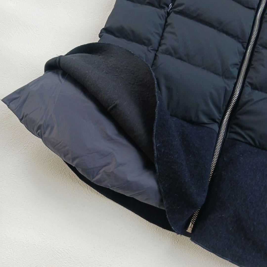 SONO ソーノ ダウンベスト ペプラム ネイビー サイズ1 ヘム