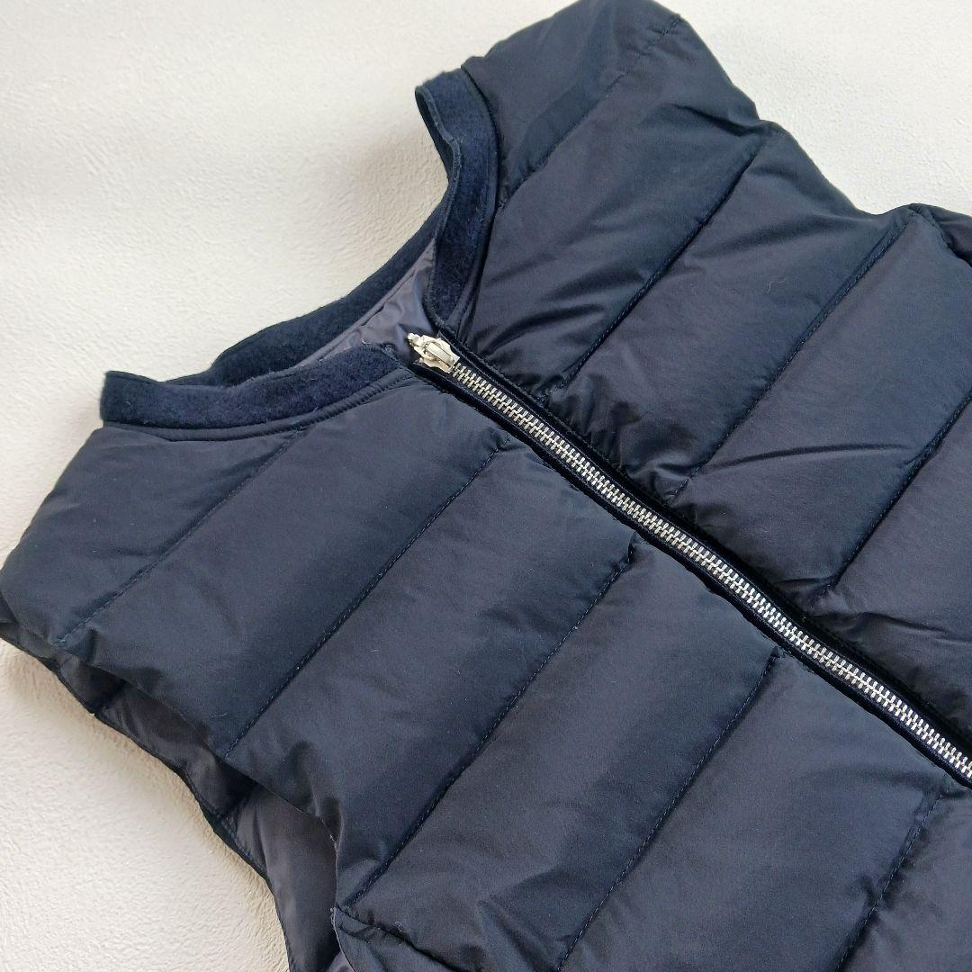 SONO ソーノ ダウンベスト ペプラム ネイビー サイズ1 ヘム