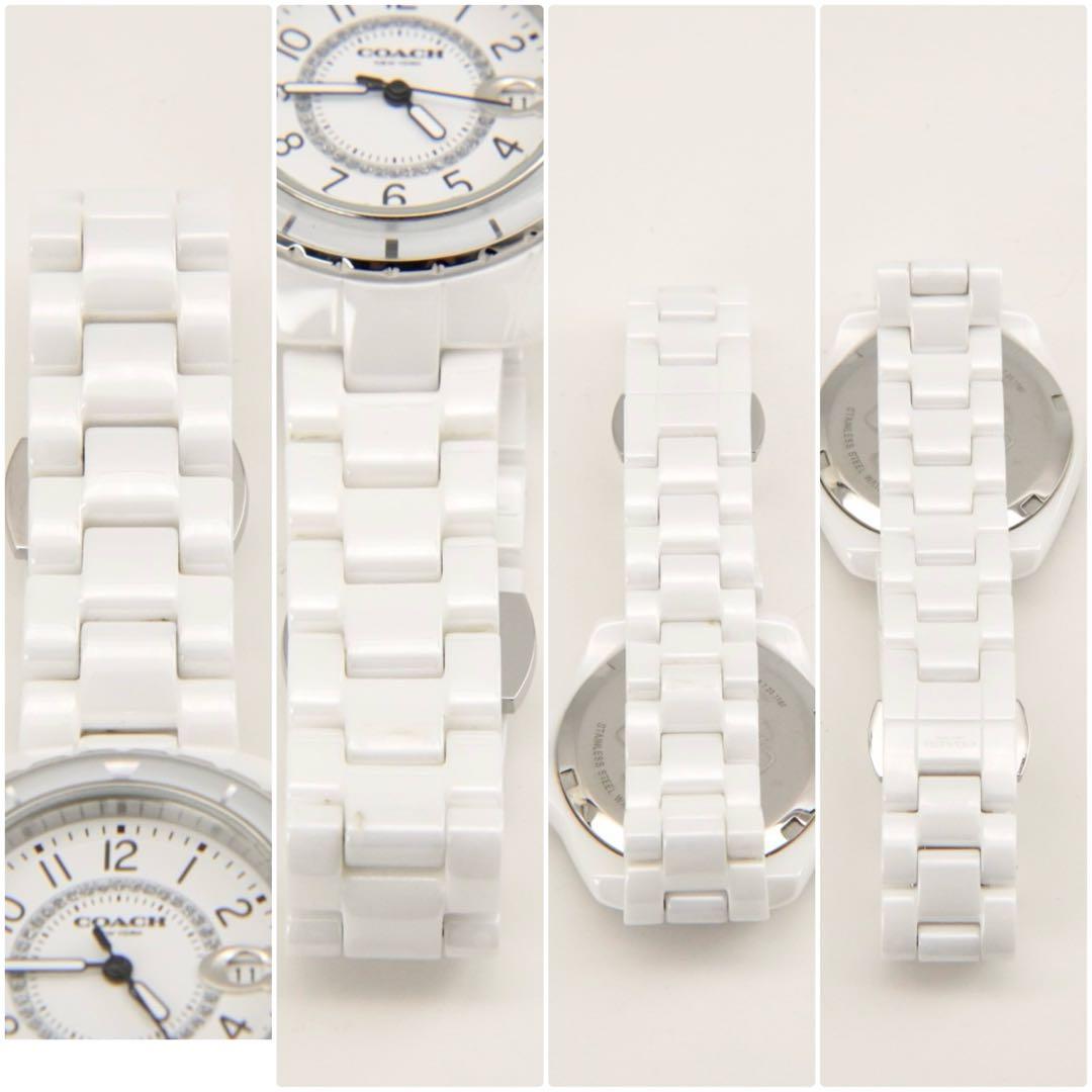 【新品電池•回路検査済】COACH　コーチ　腕時計　セラミックベルト レディース