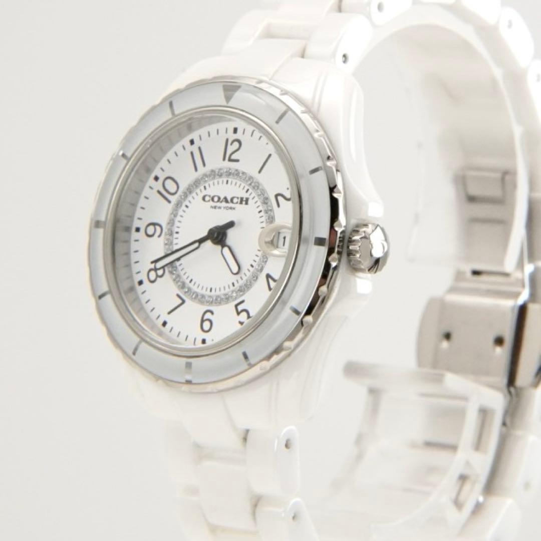 【新品電池•回路検査済】COACH　コーチ　腕時計　セラミックベルト レディース