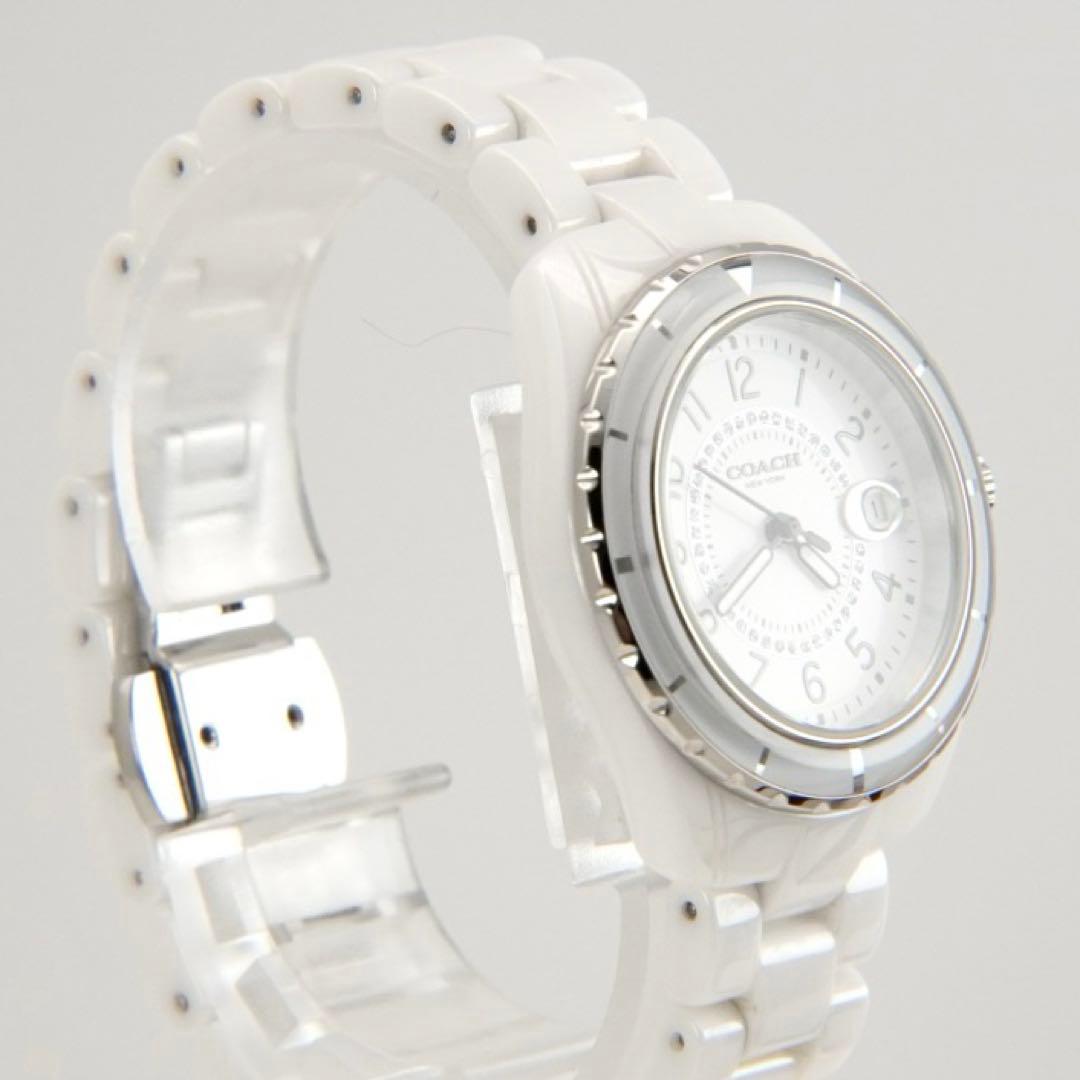 【新品電池•回路検査済】COACH　コーチ　腕時計　セラミックベルト レディース