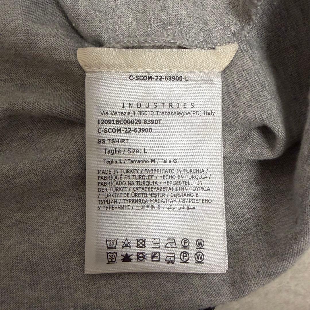 【タグ付き未使用級】モンクレール グレー Tシャツ メンズ ロゴ Lサイズ