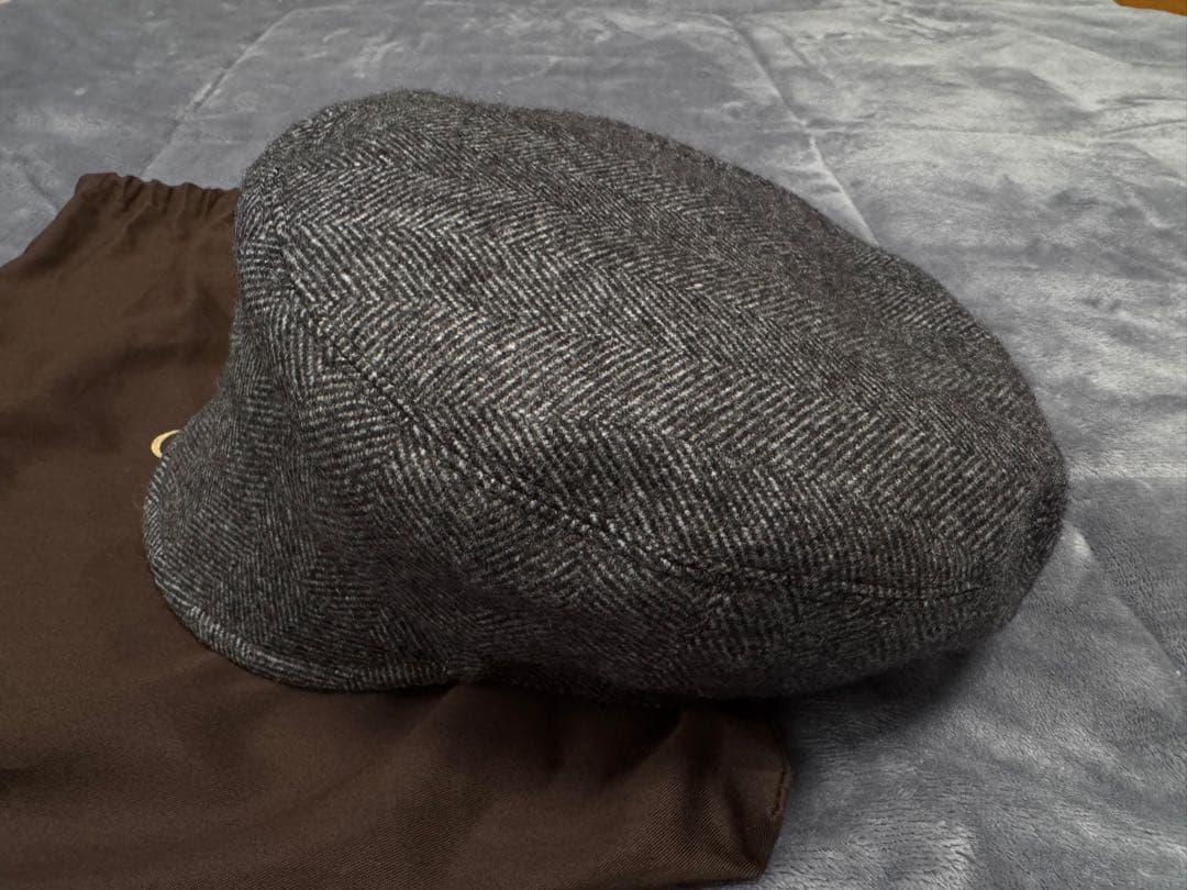 GUCCI ヘリンボーン カシミヤ ドライバーズキャップ キャスケット 新品同様