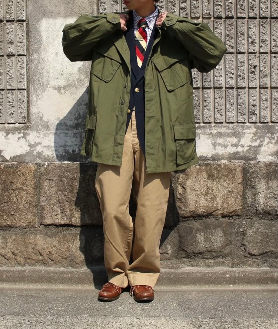 【極美品】70s 米軍実物 ジャングルファティーグ 4th XL-R デッド級