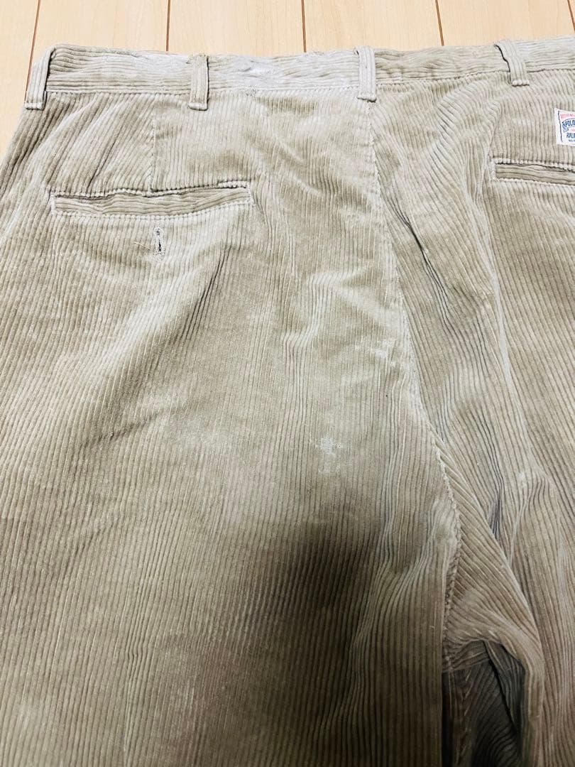 希少 80s 90s USA製 ラルフローレン 2タック コーデュロイパンツ