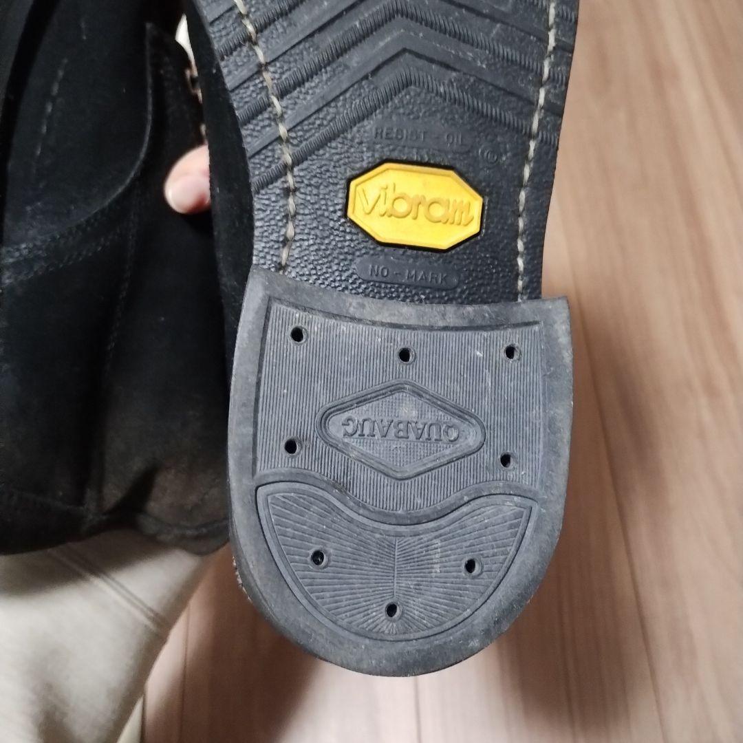 【BEAMS】フリンジ付ダークブラウンスエードワークブーツUS9