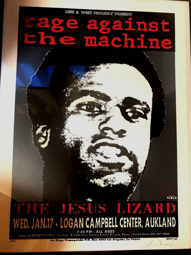 オ*ジ様 額付 RageAgainstTheMachine レイジ ポスター t