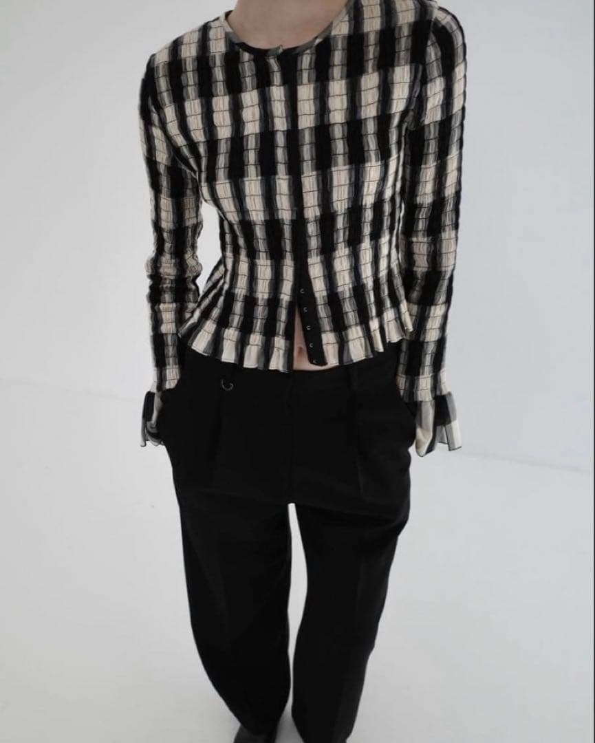 トップス CLANE SHIRRING DESIGN BLOUSE