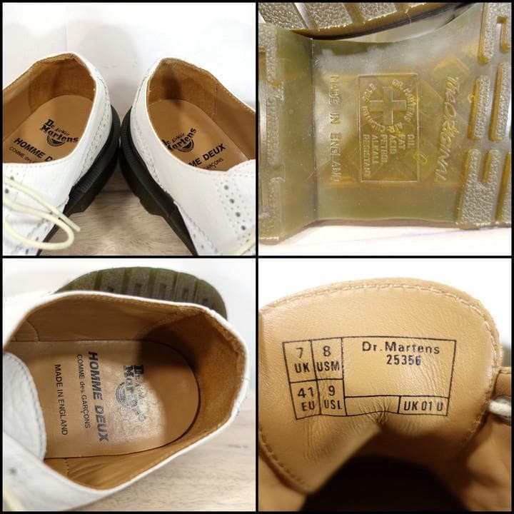 ●未使用●コムデギャルソンオムドゥ　マーチンコラボ　フルブローグシューズ