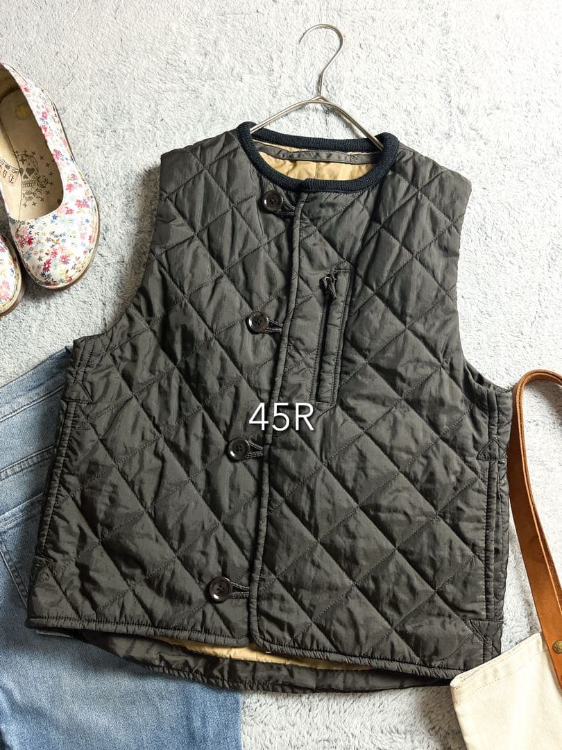 【45R】45rpm キルティングベスト クルーネック