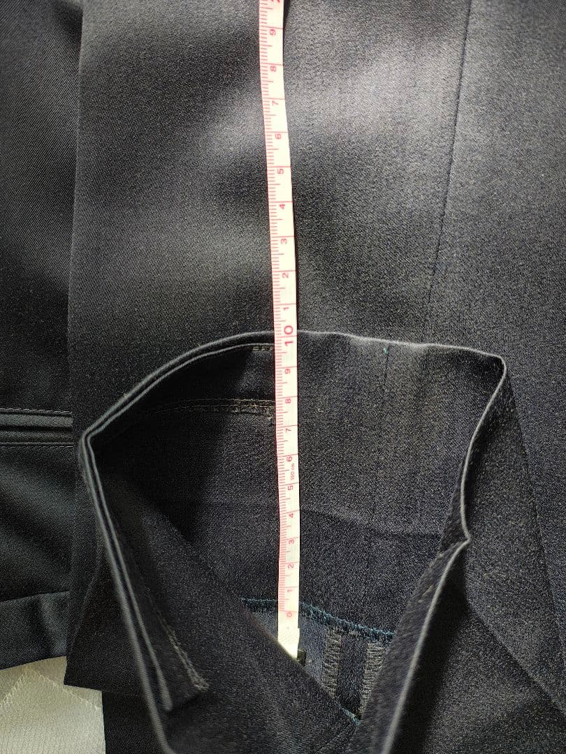 ネイビー シルク混3ピーススーツ シングルブレスト　結婚式やパーティーに