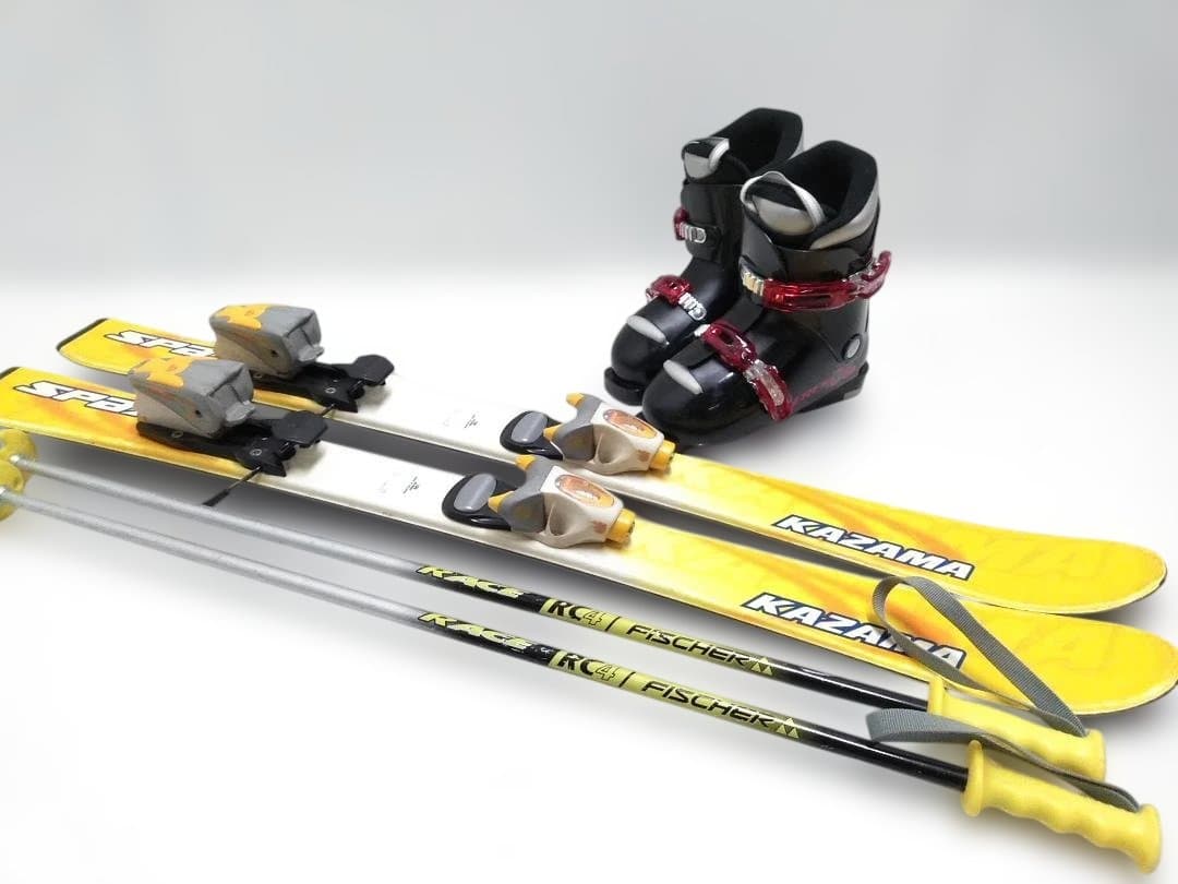 キッズジュニアスキー4点セット カザマ100cm ブーツ XERES 23cm