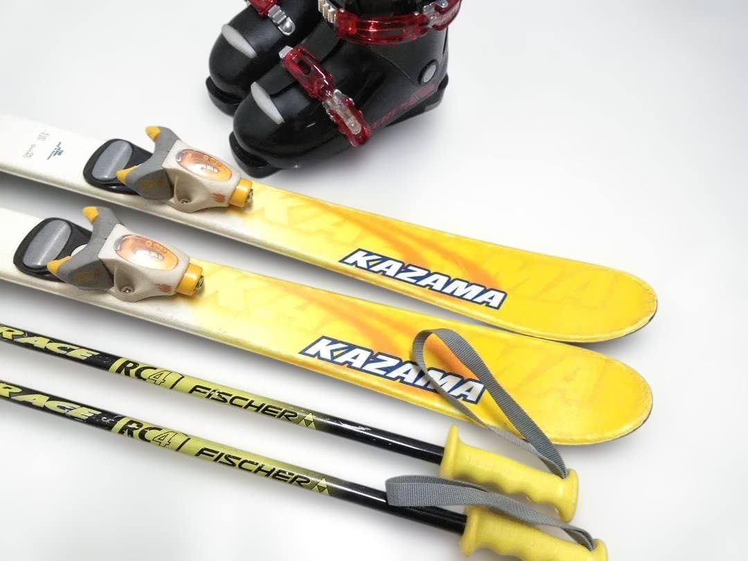 キッズジュニアスキー4点セット カザマ100cm ブーツ XERES 23cm