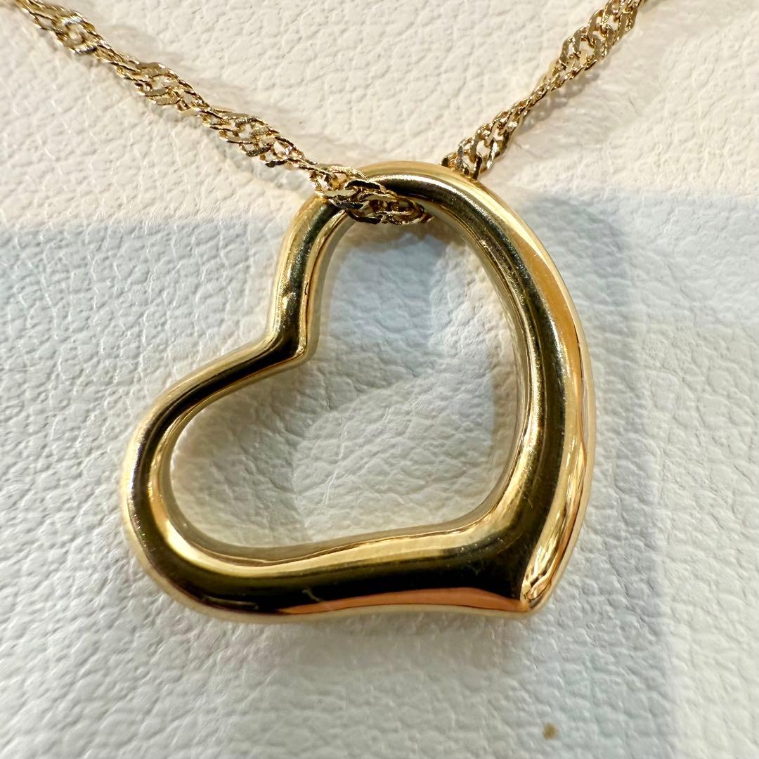 kumosukefujino K18 ハートペンダント スクリューチェーン