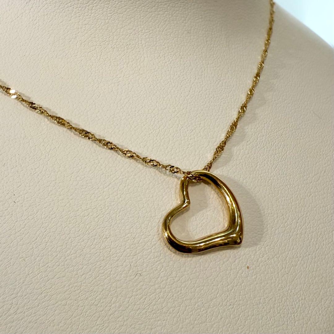 kumosukefujino K18 ハートペンダント スクリューチェーン
