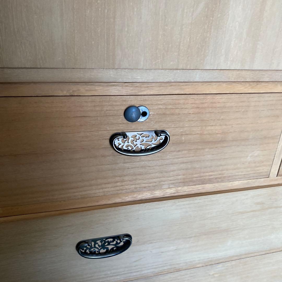 桐ダンス　桐箪笥　昭和　カバー付き　桐タンス