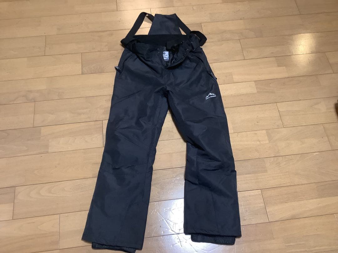 スキーウェア 青と白の山岳模様)