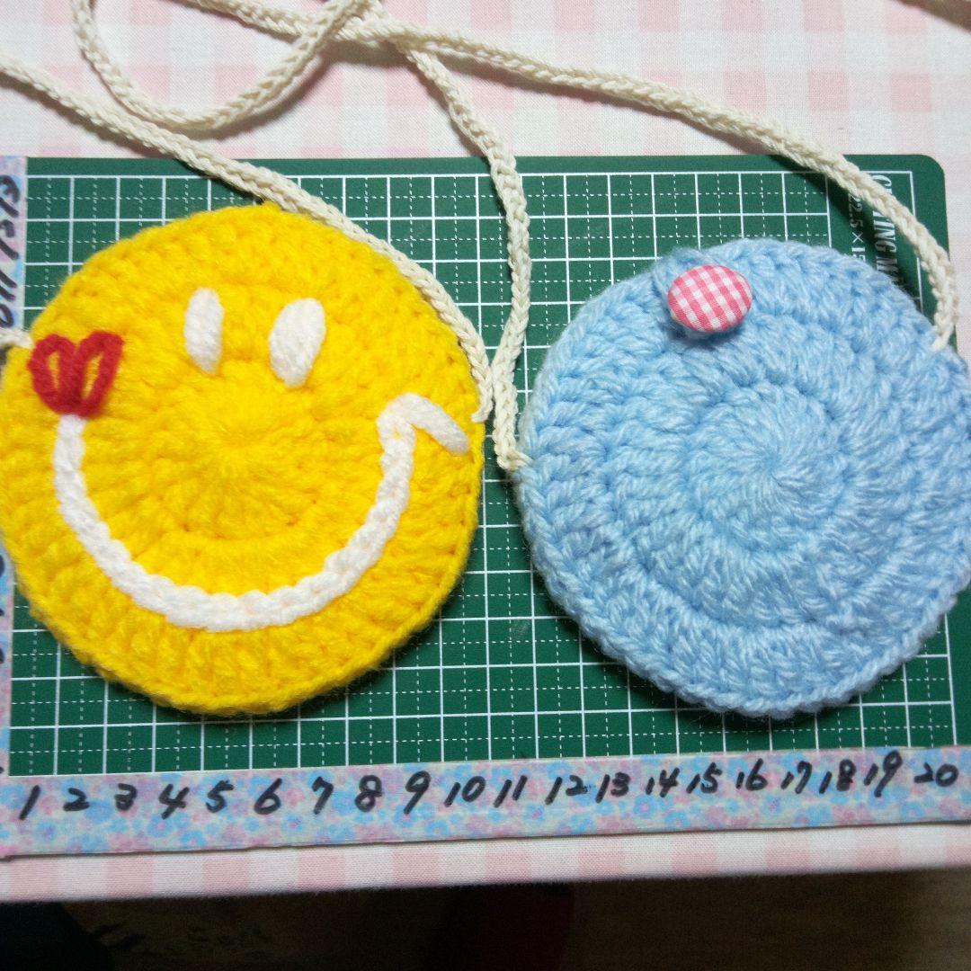 【358】アクリルたわし色々　190枚。ポシェット　66枚。