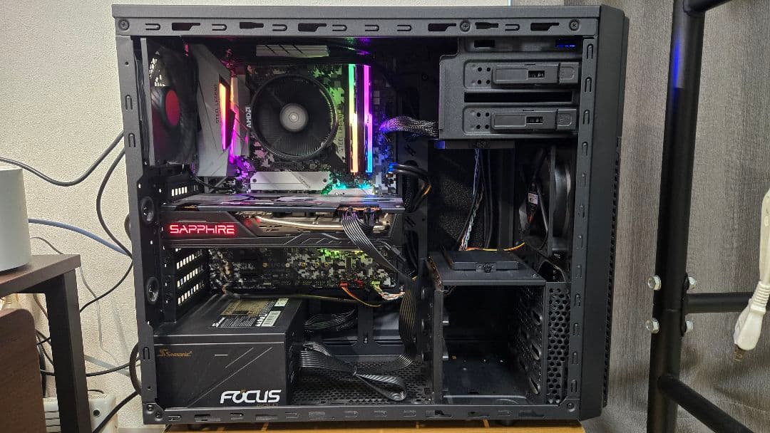 自作PC（SSD無し）Ryzen5 3600 RX5700 DDR4 16GB