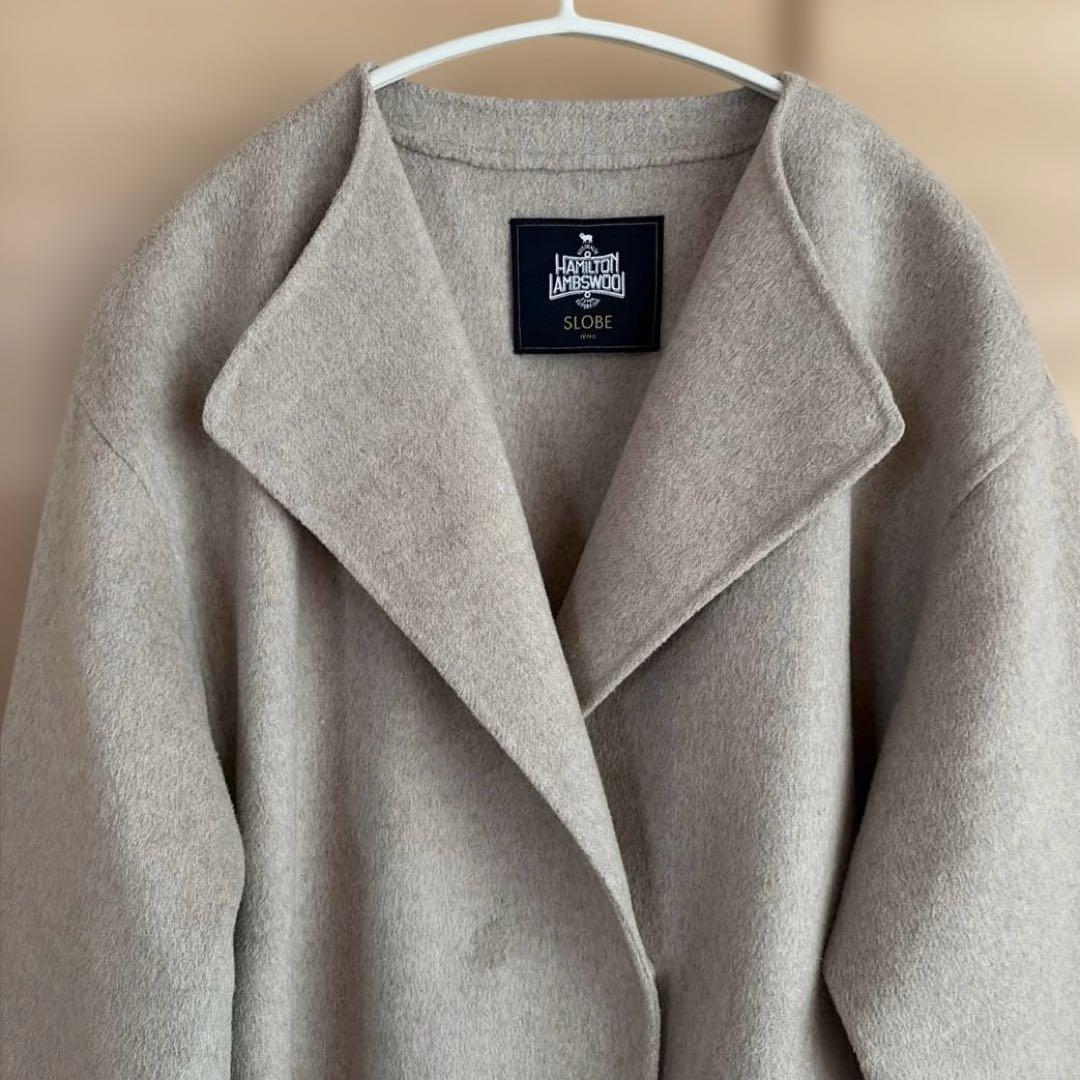 SLOBE IENA HAMILTON ダブルフェイスウールショートコート