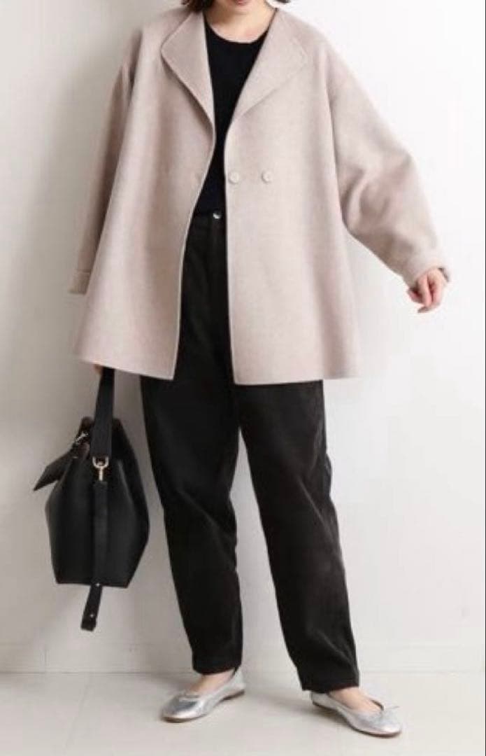 SLOBE IENA HAMILTON ダブルフェイスウールショートコート