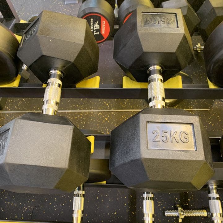 ラバーヘックス  ダンベル　　３７.5kg 2個