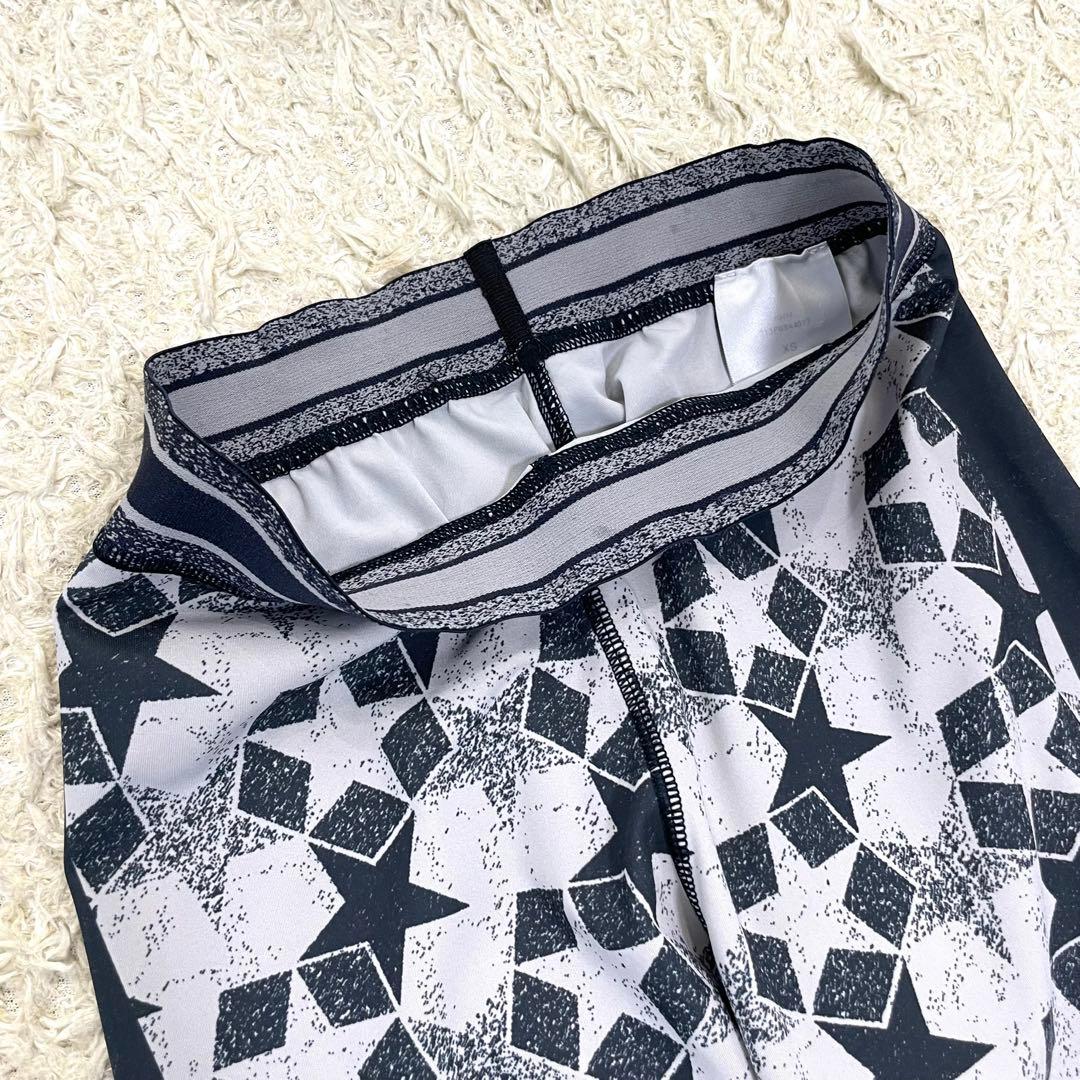 【美品】DIOR ロゴ スター 総柄 スパッツ パンツ ネイビー XS