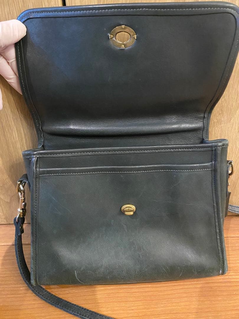 オールドコーチ Old COACH ダークグリーン ショルダー バッグ 80年代