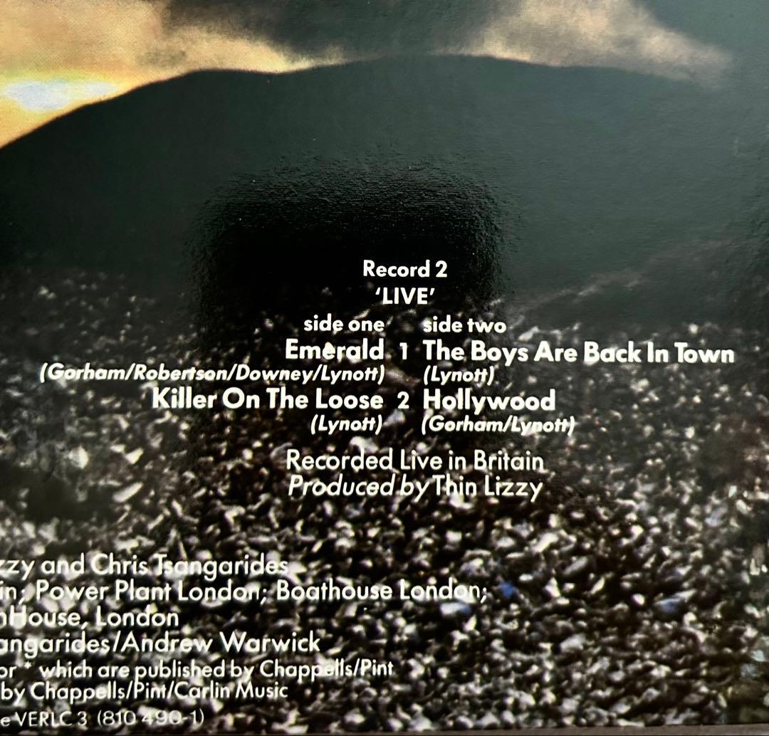 貴重Thin Lizzy Thunder & Lightning UK盤2LP