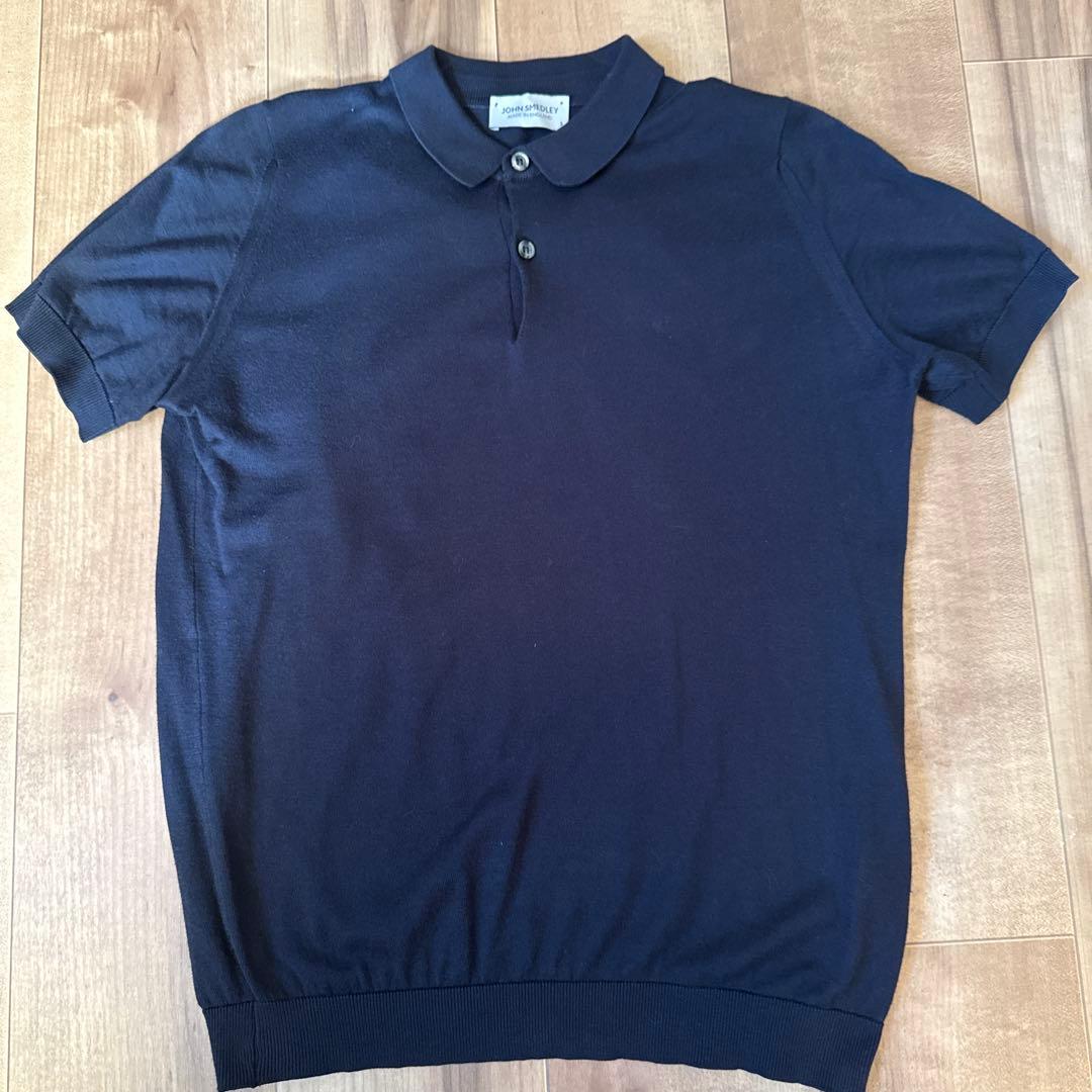 【美品】JOHN SMEDLEY 高級ニットポロシャツ(Sサイズ)