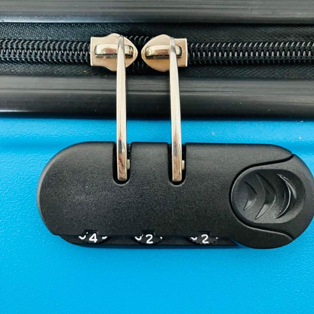 美品 noricco こどもが乗れるキャリーケース マットブルー スーツケース