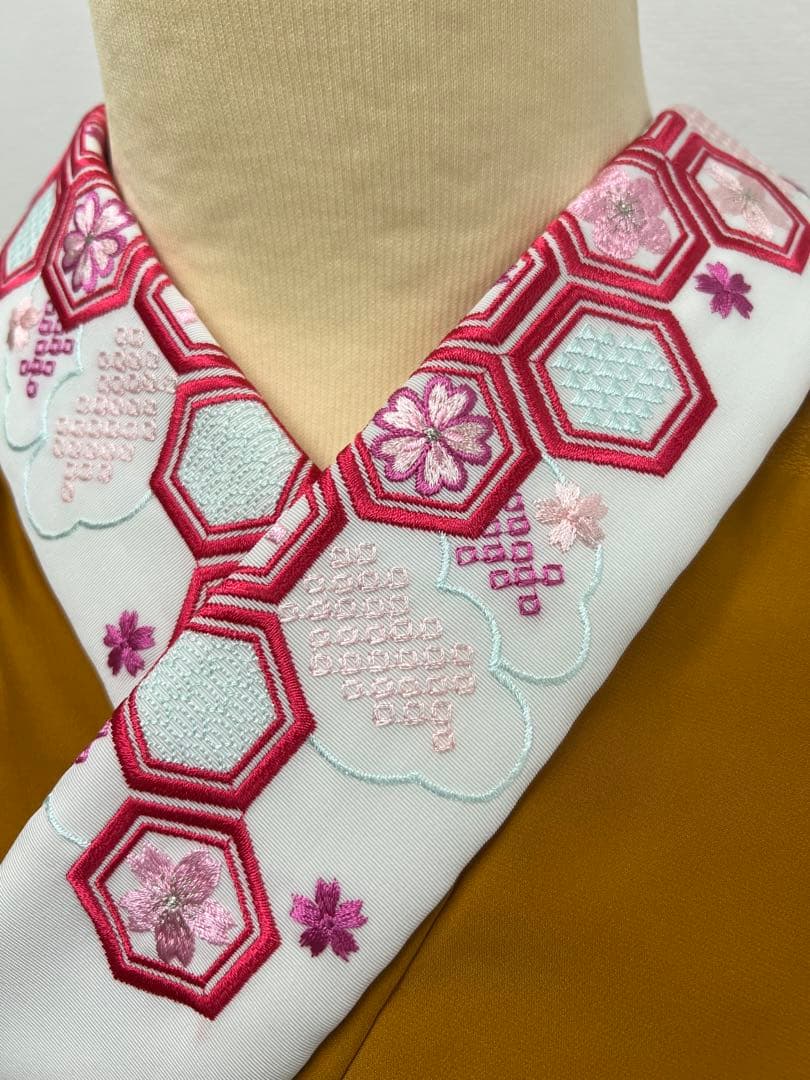 振り袖　フルセット　別誂長襦袢　美品　紅型　辛子色　成人式　結婚式　762