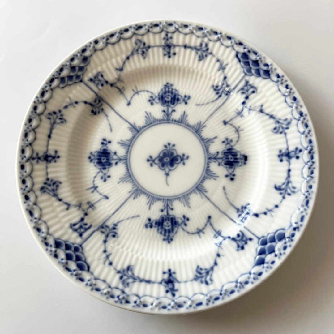 ロイヤルコペンハーゲン ブルーフルーテッドハーフレース プレート2枚