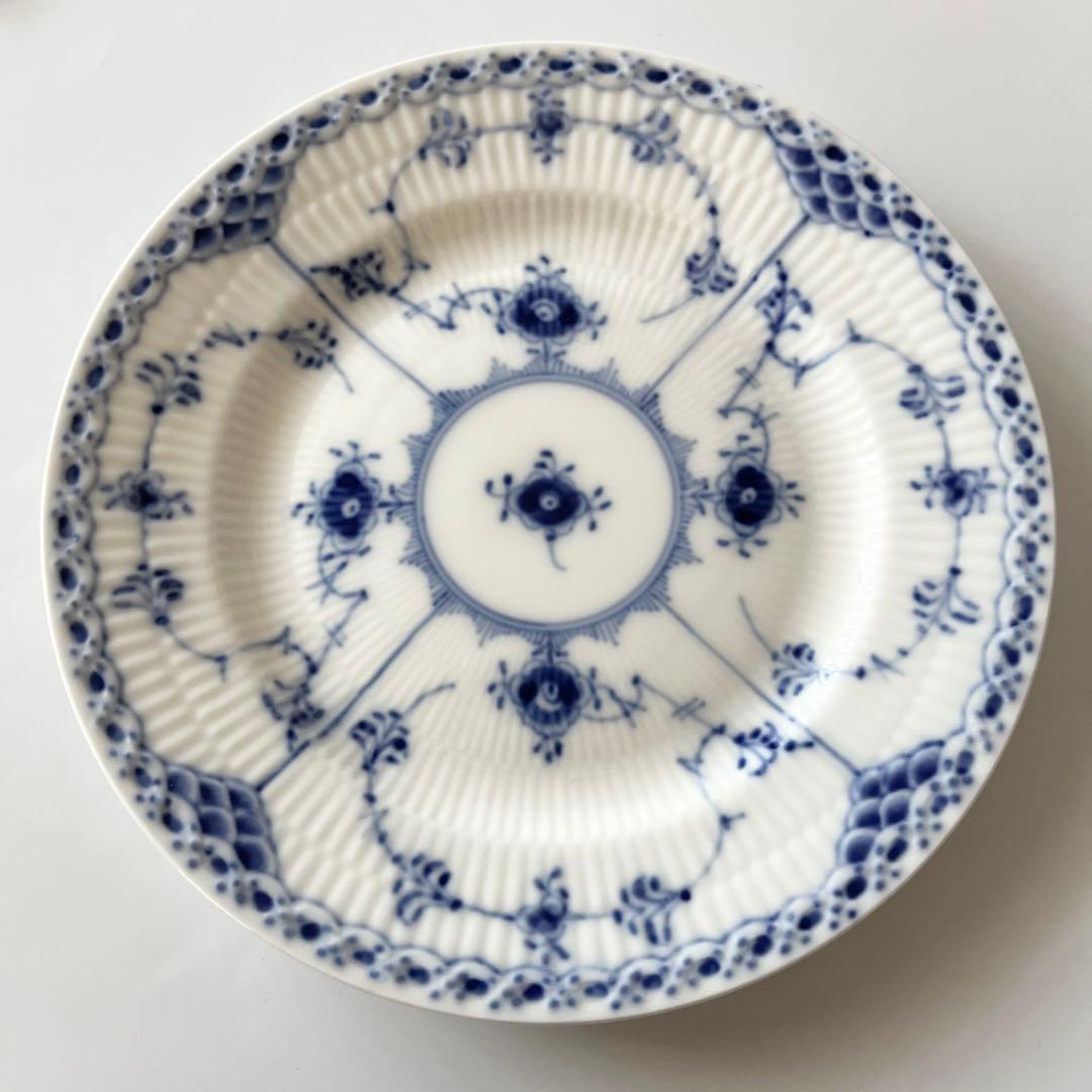 ロイヤルコペンハーゲン ブルーフルーテッドハーフレース プレート2枚