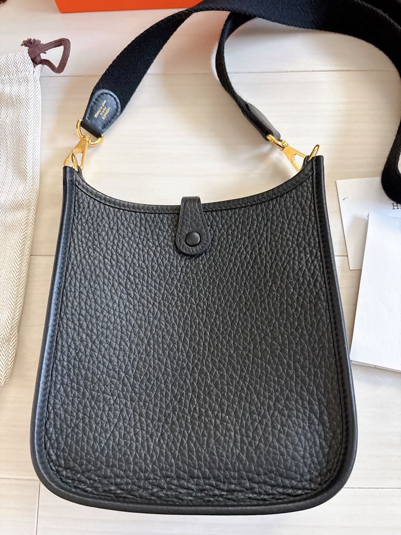 極美品！エルメス ミニエヴリンtpm ノアール　ショートストラップ