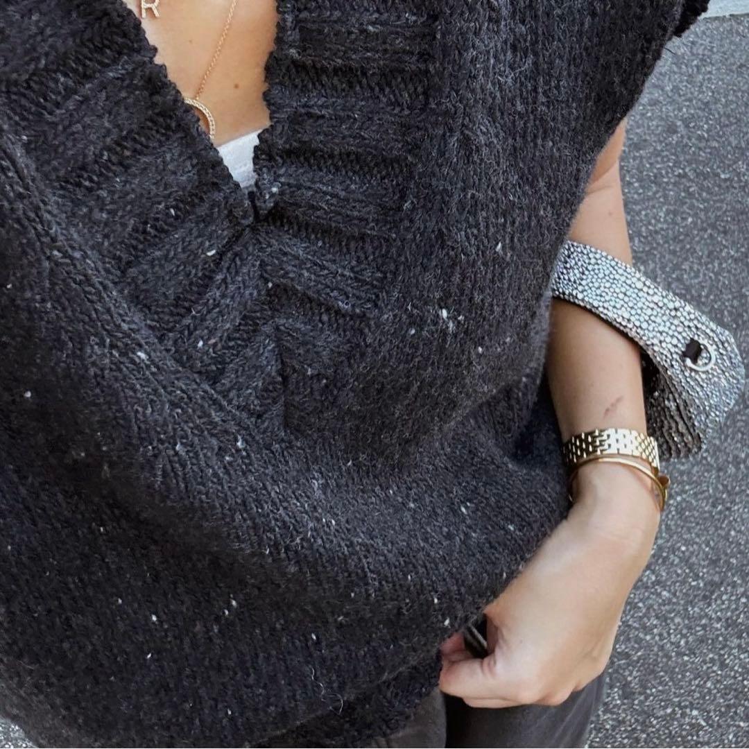 machatt マチャット ニットベスト GRY グレー