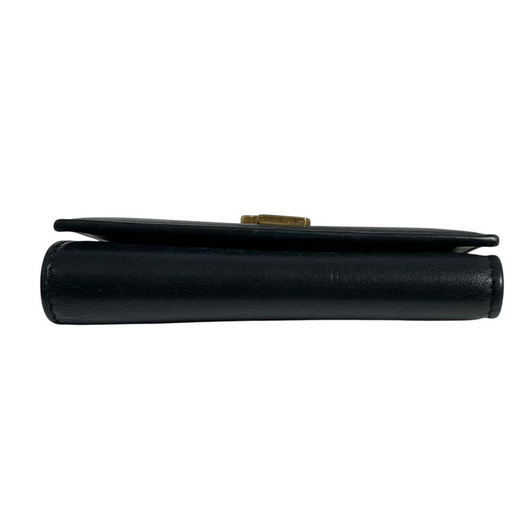 希少✨サンローラン 6連キーケース レザー YSL ロゴ金具 ブラック 黒