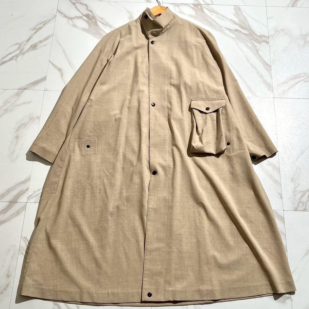 む様　HYKE ハイク　ロングコート　ストレッチトロピカルミリタリーコート