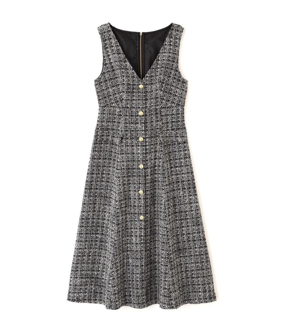 【ラベンダー】PROPORTION /ミックスツイードロングジャンスカ