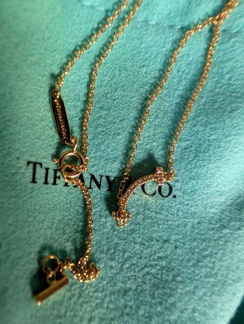 ☆ポコタさま専用☆TiffanyTスマイル　ダイヤミニネックレス ティファニー