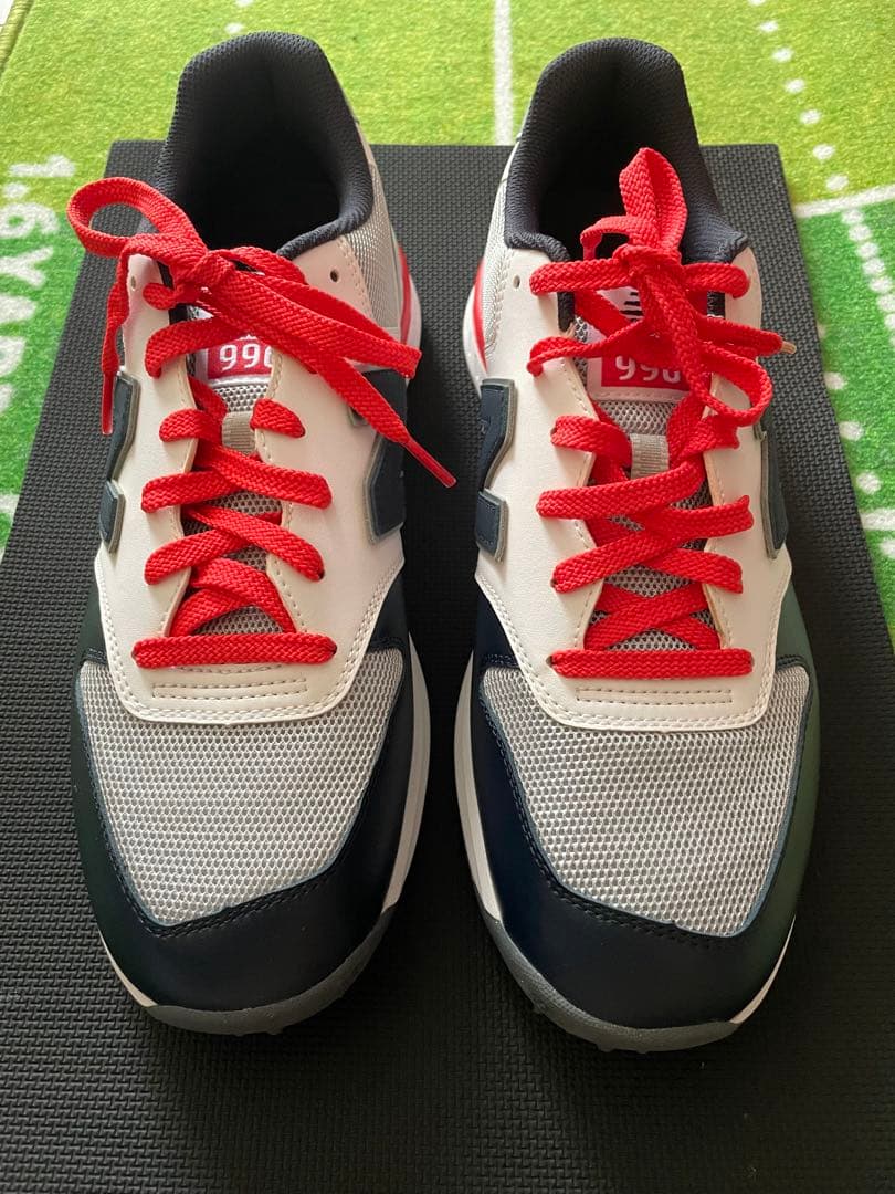 New Balance 996ゴルフシューズ ネイビー/ホワイト/レッド