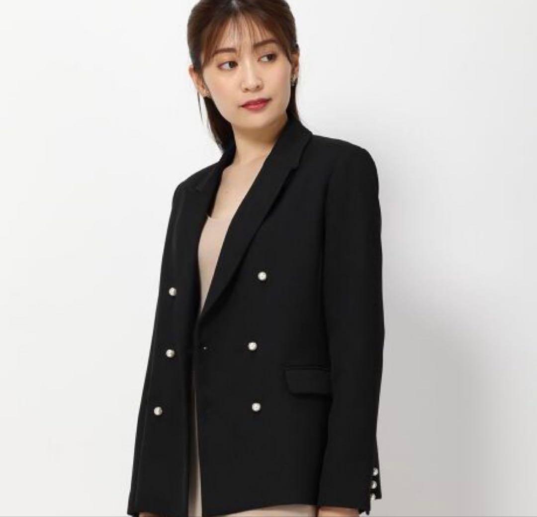 ミッシュマッシュ パールダブルテーラージャケット/MM338501 ブラック