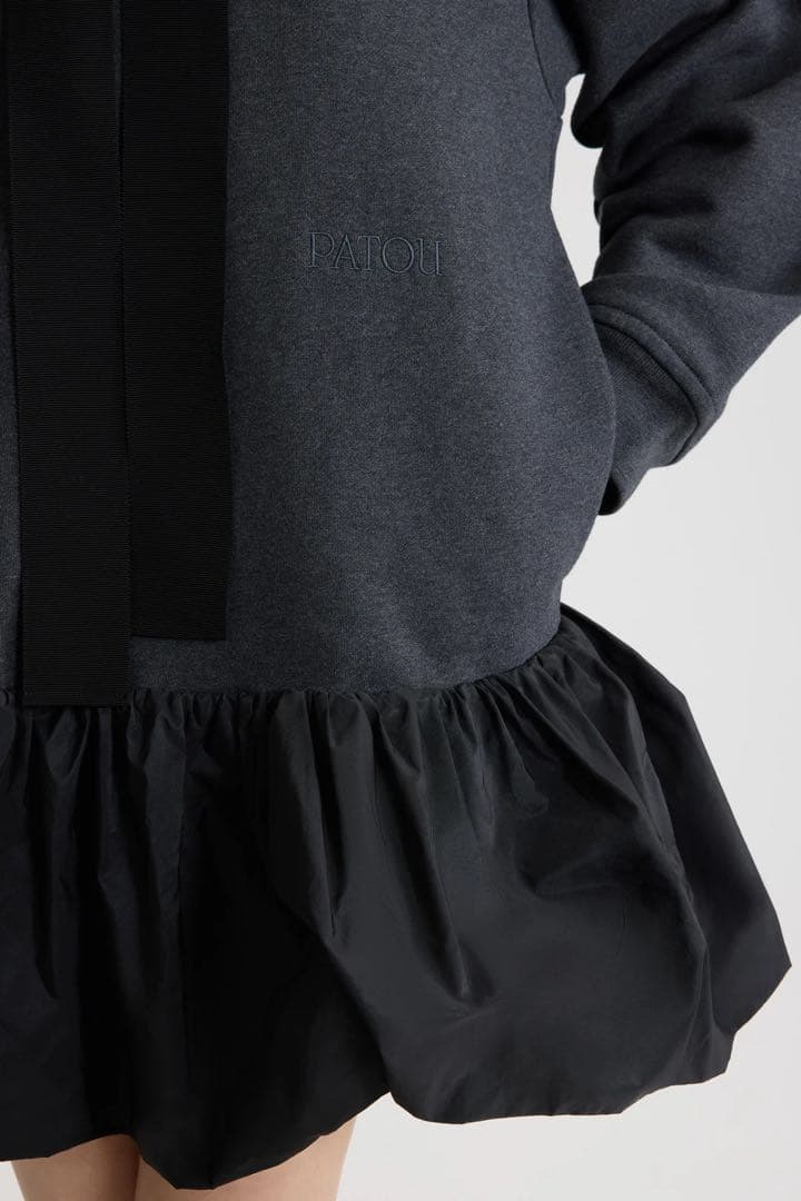値下げPATOU♡今季フーディドレス　ブラック