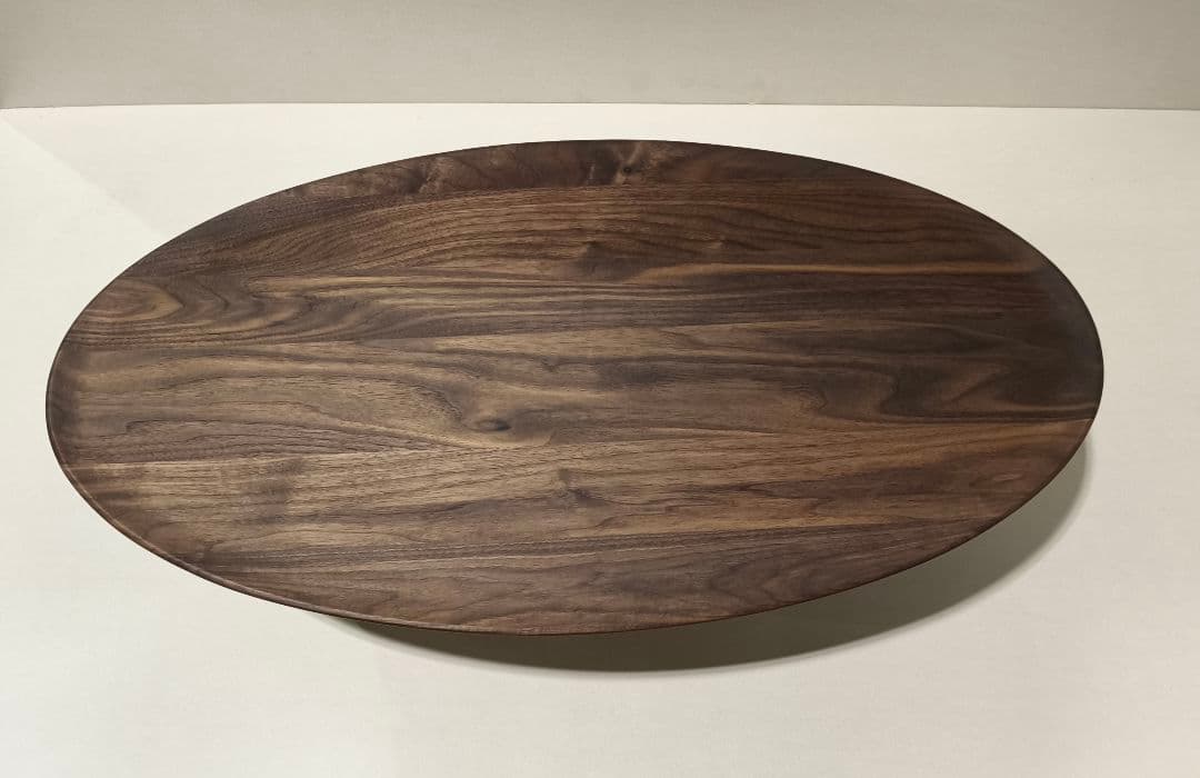 ボルドオーバル１０５ ウォールナットリビングテーブル無垢　レガーレ