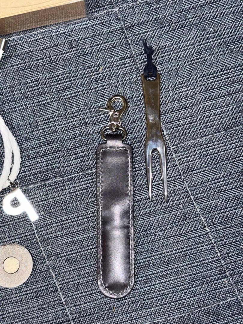 （新品）パーリーゲイツ 、高級グリーンフォーク、ボールマーカーセット