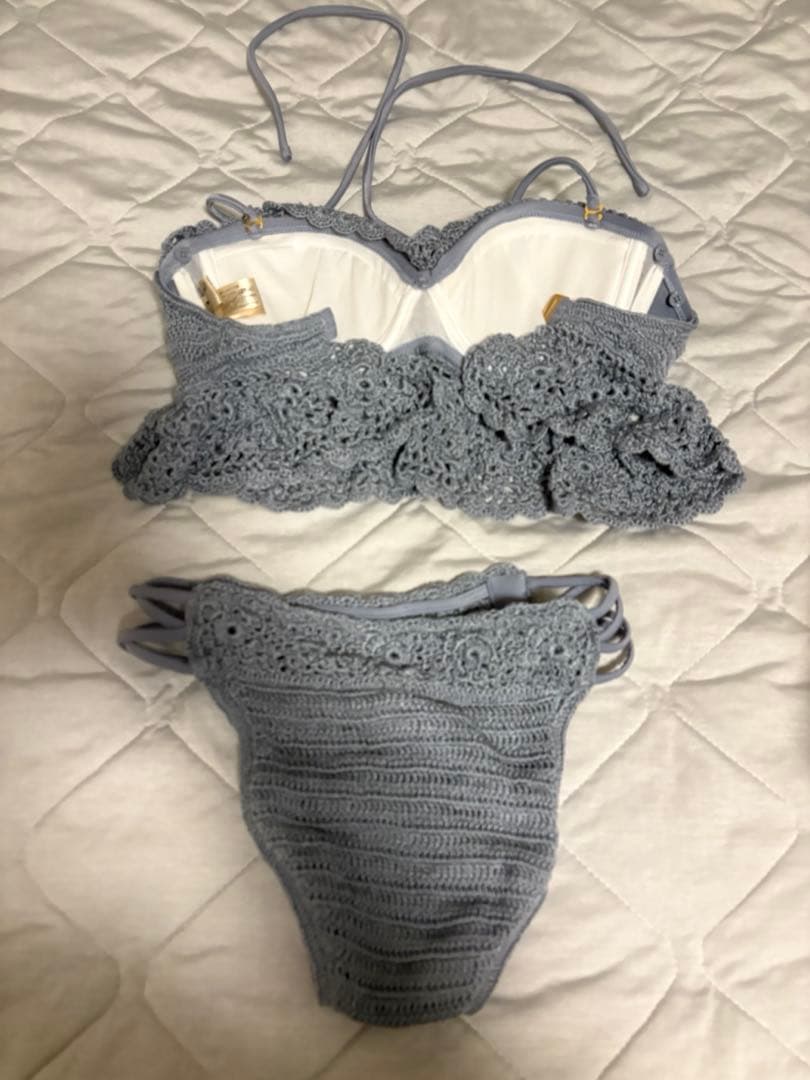 rienda suelta Many wayオフショルクロシェバンドゥビキニ