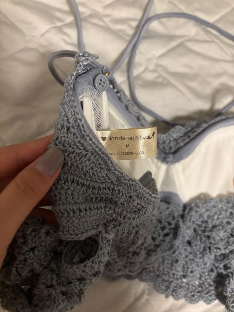 rienda suelta Many wayオフショルクロシェバンドゥビキニ