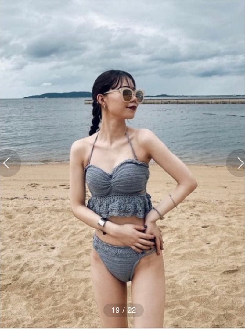 rienda suelta Many wayオフショルクロシェバンドゥビキニ