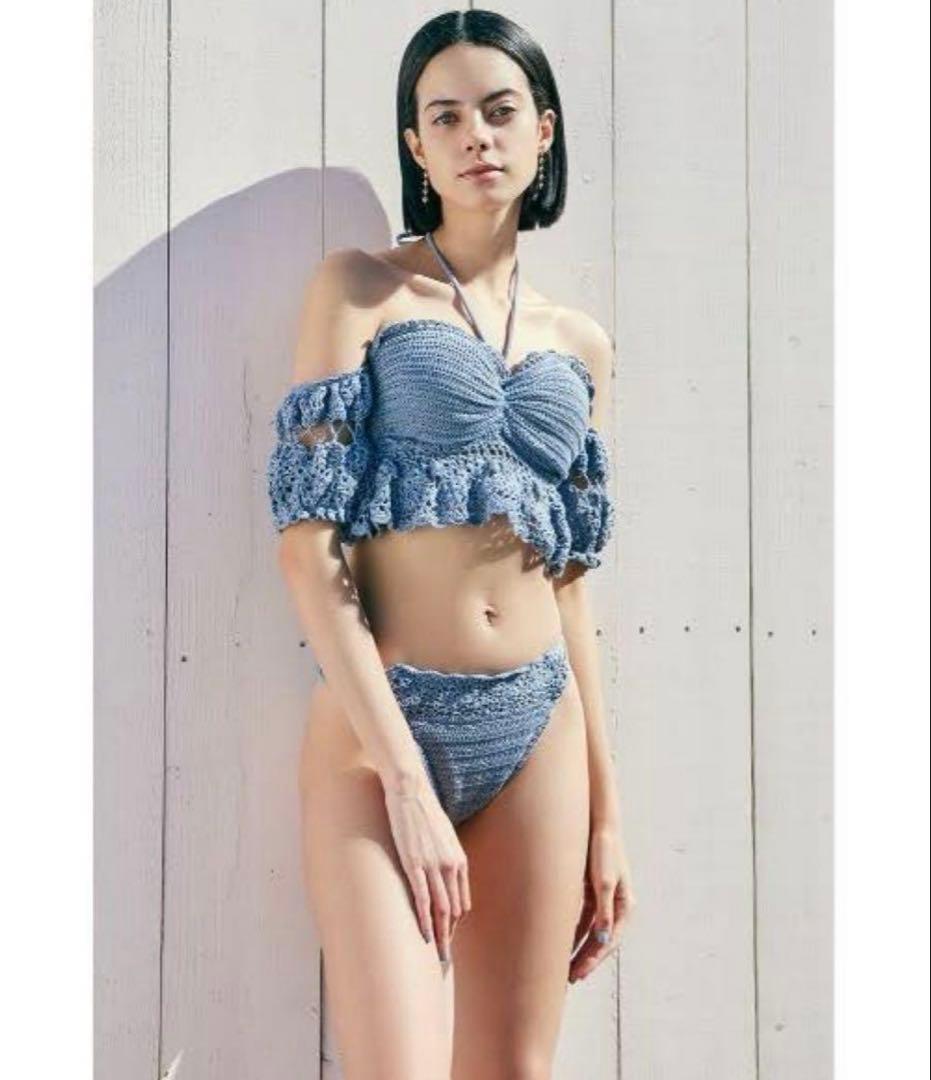 rienda suelta Many wayオフショルクロシェバンドゥビキニ