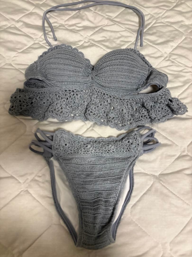 rienda suelta Many wayオフショルクロシェバンドゥビキニ